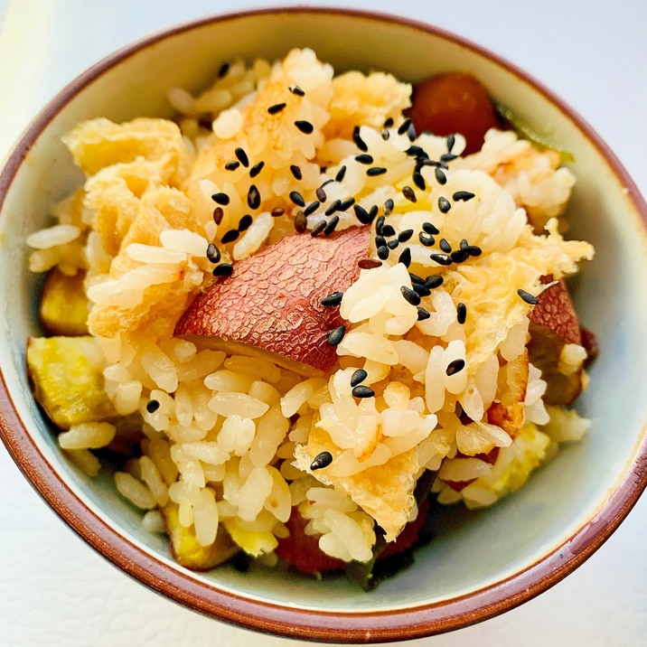煮崩れない*さつまいもの炊き込みごはん*◦*